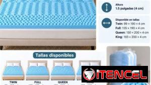 Topper de espuma con gel refrescante 4 cm (Full)