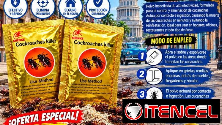 Veneno para Cucarachas paquetes en Polvo. Combo para Alta infectacion