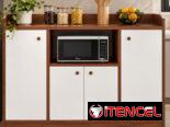📢 Muebles modernos de madera (estante) para decorar cocina – comedor 🤍🤎 Importados.