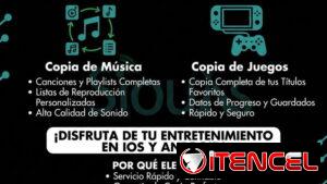 Copia de música, juegos para IOS y Android