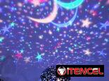 Proyector de estrellas con rotación de 360 grados, 4 bombillas LED, 16 colores, carga USB