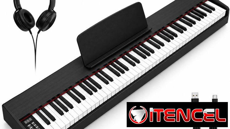 📢 PIANO DIGITAL ELECTRÓNICO 88 TECLAS – NEGRO 🎹