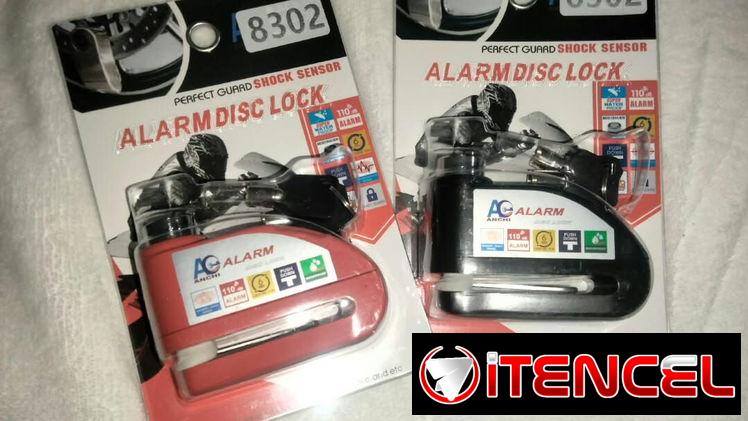 Candado de alarma para disco de freno de motos