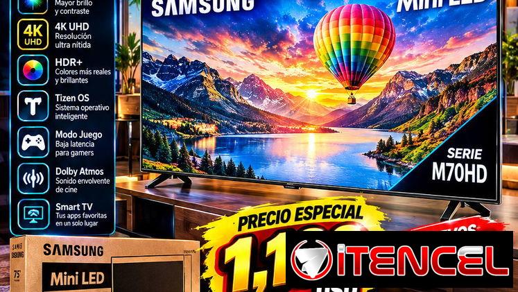 🚀 ¡PANTALLA GIGANTE DE 75 PULGADAS!  ✨ SAMSUNG MINI LED 4K UHD | SERIE M70HD ✨📲 WHATSAPP: 53321047 — foto 2