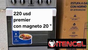 Cocina de gas de horno premier