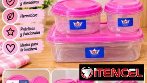 🩷 Set de 3 pozuelos escolares