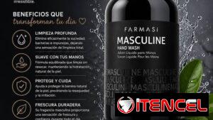 Jabón liquido para manos MASCULINE 325ml Ideal para hostales, rentas, spa, gimnasio o para llevar en carro