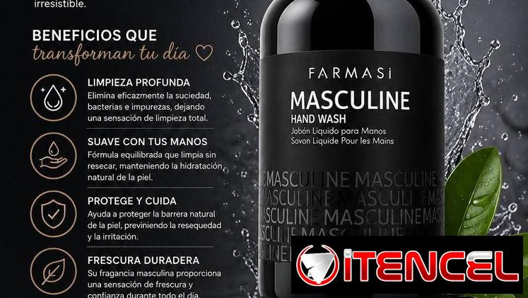 Jabón liquido para manos MASCULINE 325ml Ideal para hostales, rentas, spa, gimnasio o para llevar en carro