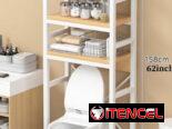 🧧Estante organizadorde 3 nivelesde tablero de madera y marco de metal/40 usd🧧