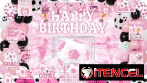 Decoraciones para fiesta de fútbol para niñas