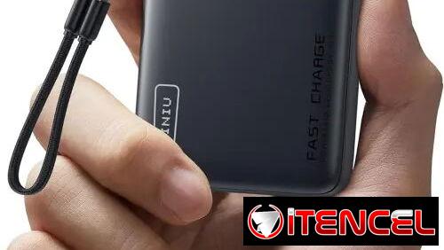 Power Bank INIU 10000mAh 45W USB-C con Cable Desmontable, Soporte y Linterna