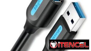 Cable Extension Usb 3.0 Vention Carga y Datos Velocidad 5gbps Macho A Hembra 5m Negro !