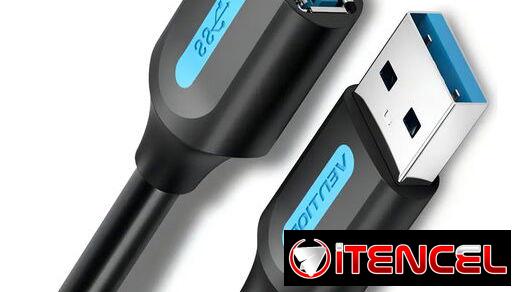 Cable Extension Usb 3.0 Vention Carga y Datos Velocidad 5gbps Macho A Hembra 5m Negro !