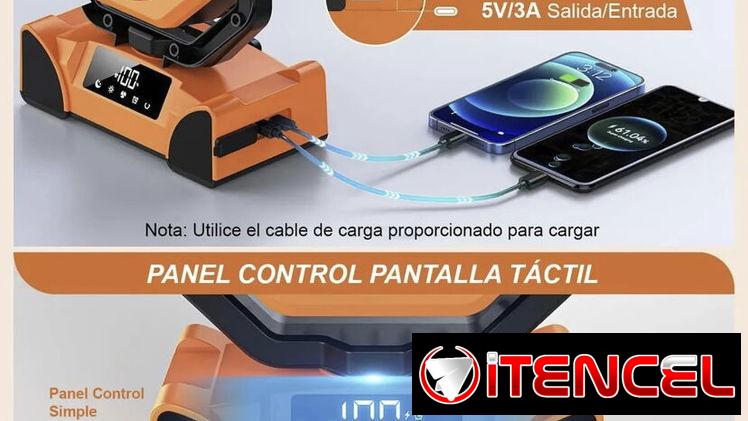 Ventilador recargable con luz led de 20000 mAh. Hasta 58 horas de ventilación continua — foto 3