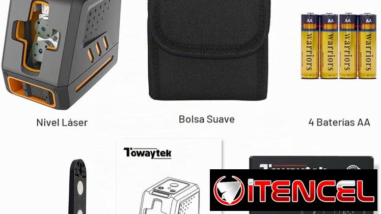 Nivel laser TOWAYTEK profesional luz verde (incluye baterias)