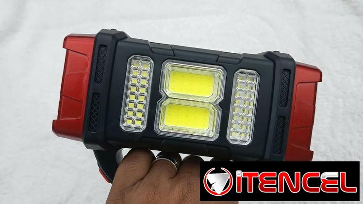 Lámpara recargable LED con panel solar