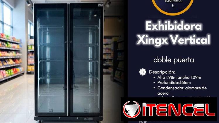 Exhibidora xingx vertical doble puerta