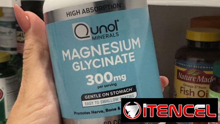 Magnesio Glycinate 300mg marca Qunol y mas
