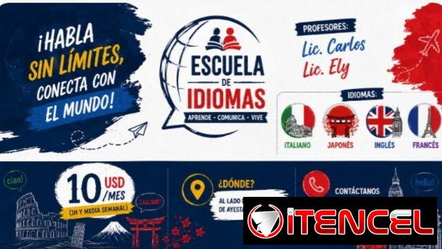 Clases de inglés, italiano, francés y japonés!