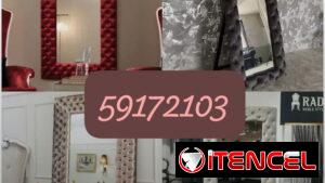 ♧♡ ESPEJOS CON SU MARCO TAPIZADO. IDEALES PARA DECORAR SU HOGAR, O NEGOCIO.