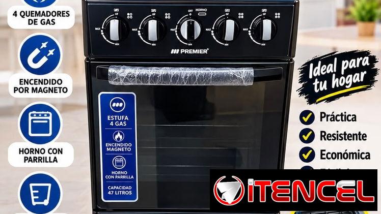 Cocina con horno de 4 hornillas