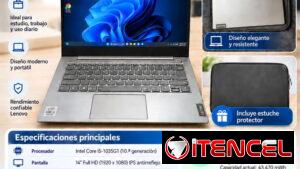 💻 Lenovo ThinkBook 14-IIL – Core i5 10ma/ 8GB RAM DDR4/ SSD 256Gb / Pantalla 14" / Huella dactilar / Estuche / 58030831