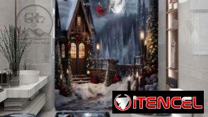 👑Set d baño Navideño d 5 piezas