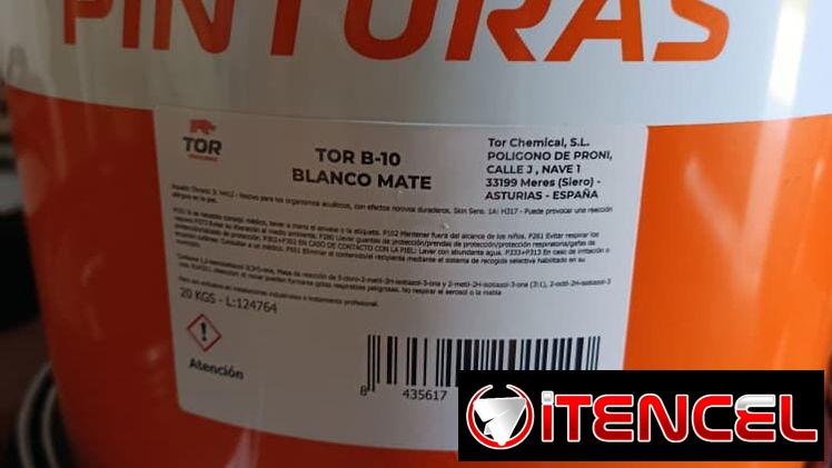Pintura TOR color blanco Mate, importada de España, 45 usd, la tanqueta de 15lts, 54476459