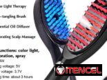 Cepillo eléctrico capilar 💆‍♀️✨ con luz roja/azul, masaje 3D ultrasónico, vapor hidratante y difusor de aceites