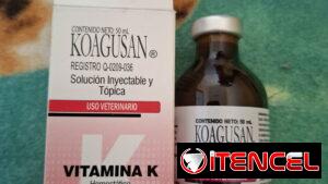 Vitamina K Hemostatico inyectable. Veterinaria.