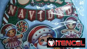 💜Cartel de feliz navidad Medida:38cm