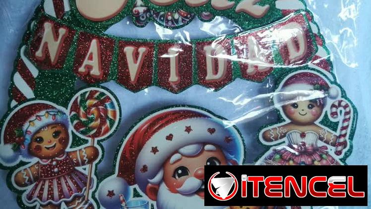 💜Cartel de feliz navidad Medida:38cm — foto 1