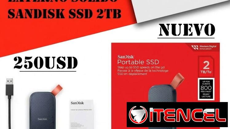 Disco Duro Externo Solido Sandisk SSD 2TB “Nuevo Sellado” 250 USD