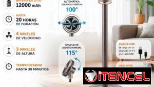 Ventilador Recargable: 60USD