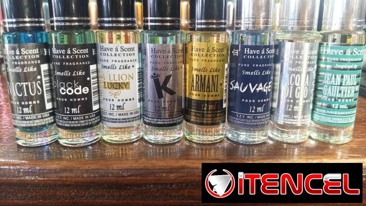Perfumes en aceite de bolsillo 12ml. Mas de 40 fragancias y excelente fijador para todo el dia.