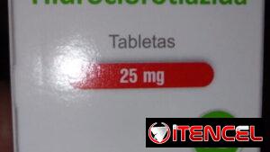 Hidroclorotiazida, frasco con 20 tabletas de 25mg