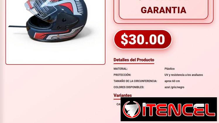 Casco Integral Para Motociclista Proteccion UV Y Anti Arañazos 60cm VPT-0115
