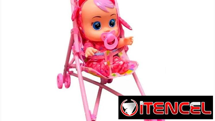 Bebe lloron con tete y coche $6000