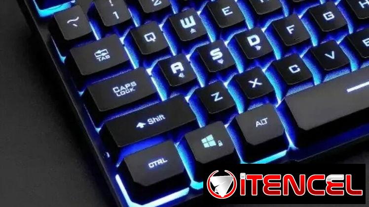 Set teclado mecánico LED + mouse gamer Rii