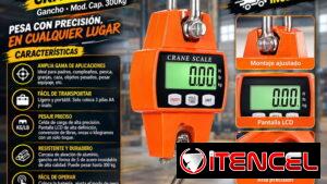 BÁSCULA ELECTRÓNICA COLGANTE DE 300 KG