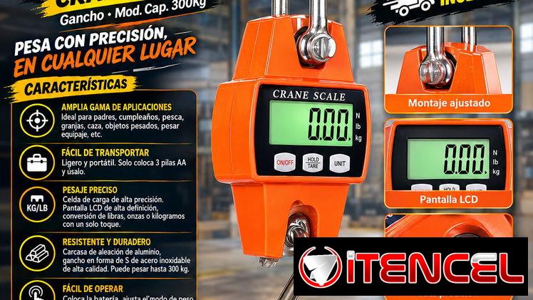 BÁSCULA ELECTRÓNICA COLGANTE DE 300 KG