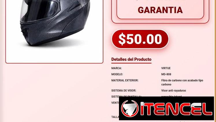 CASCO INTEGRAL DE FIBRA DE CARBONO .