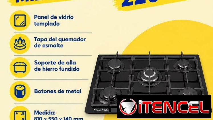 Cocina para empotrar de 5 quemadores