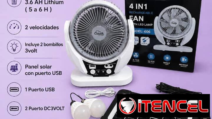 Ventilador recargable de escritorio  6 pulgadas