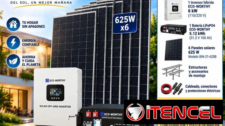 ☀️ KIT FOTOVOLTAICO COMPLETO – INSTALACIÓN INCLUIDA – $5450 USD ⚡