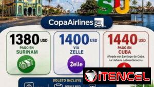 Boletos a Surinam
