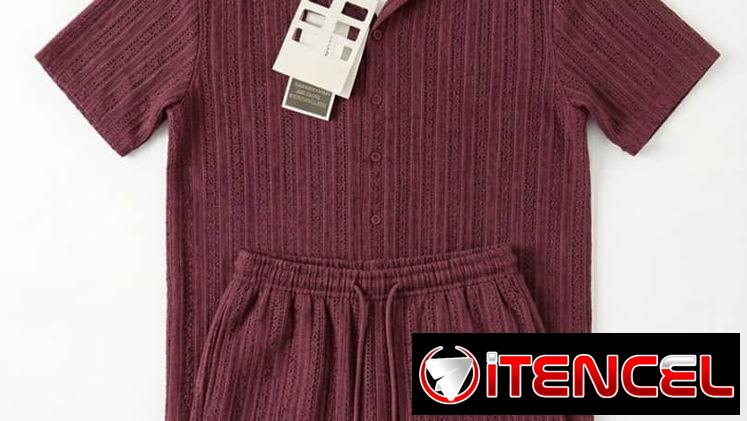 Conjunto de Tela Calada Estilo Resort (Camisa y Short) nueva — foto 3