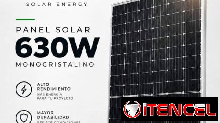 Panel solar SUN bifacial monocristalino de 630w
