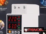 Braker y protector de alto y bajo voltage con relé y ajustable 63A 120V y 240v