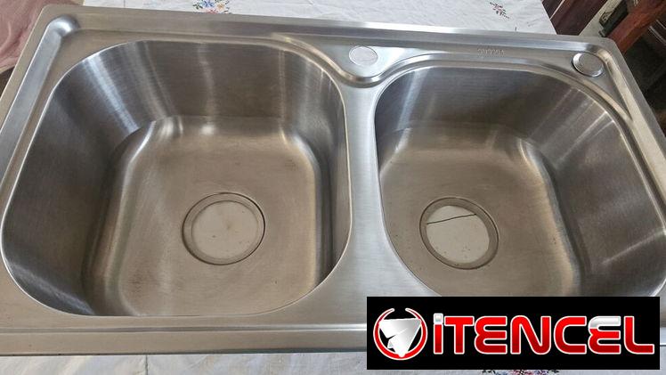 Fregadero nuevo doble